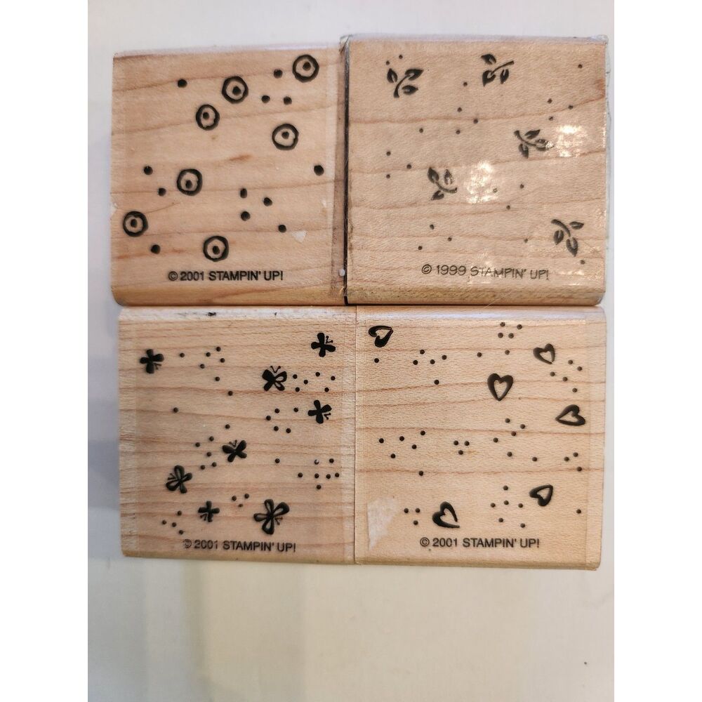 Stampin' Up Background basics Rubber Stamp Set of 4 B6